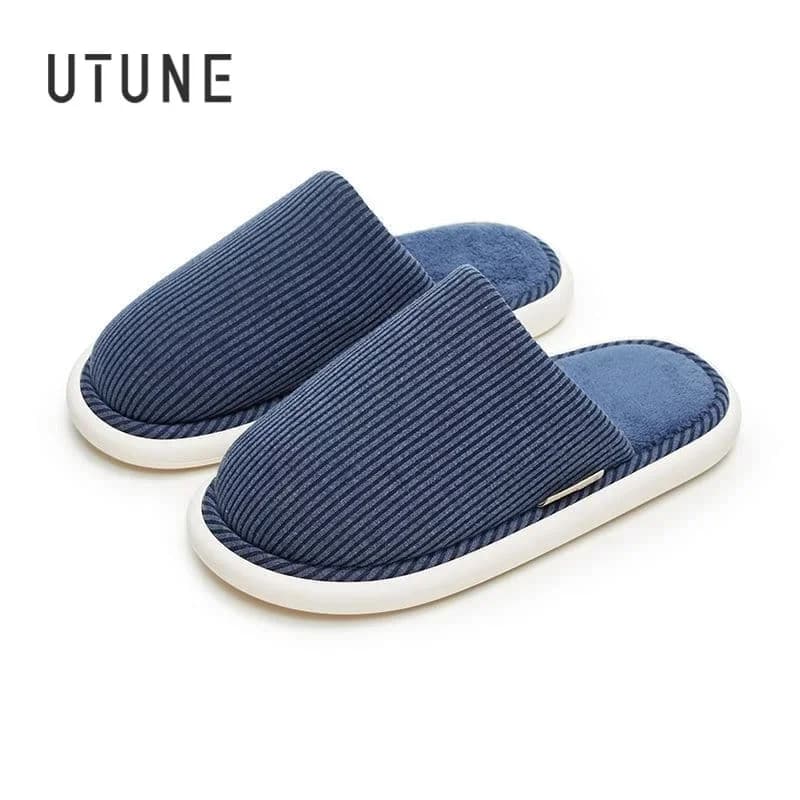 UTUNE-Pantoufles d'NikChaudes et Simples en Peluche pour Homme et Femme, Chaussures de Maison, Non A