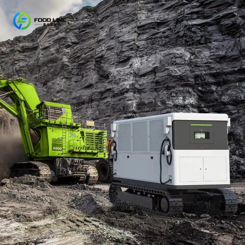 Station de charge mobile sur chenilles 420 kWh, station d'alimentation portable tout-terrain pour le