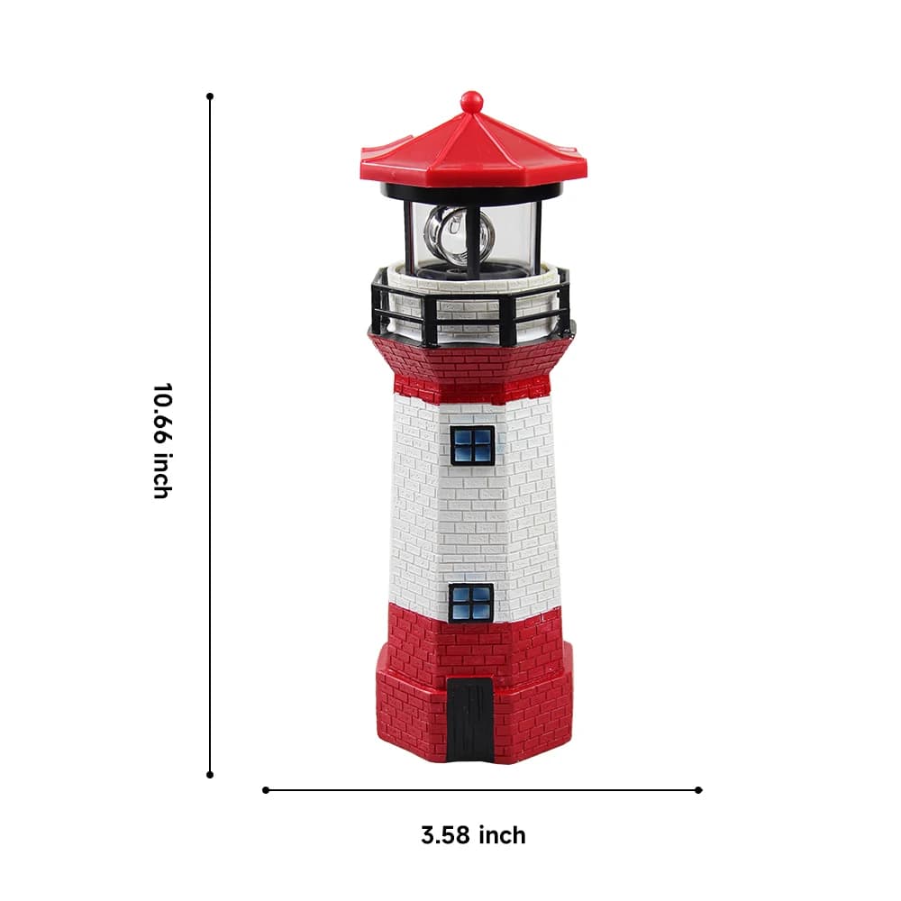 Phare solaire lumière LED balise jardin clôture lampe extérieure rotative lampe solaire cour décorat