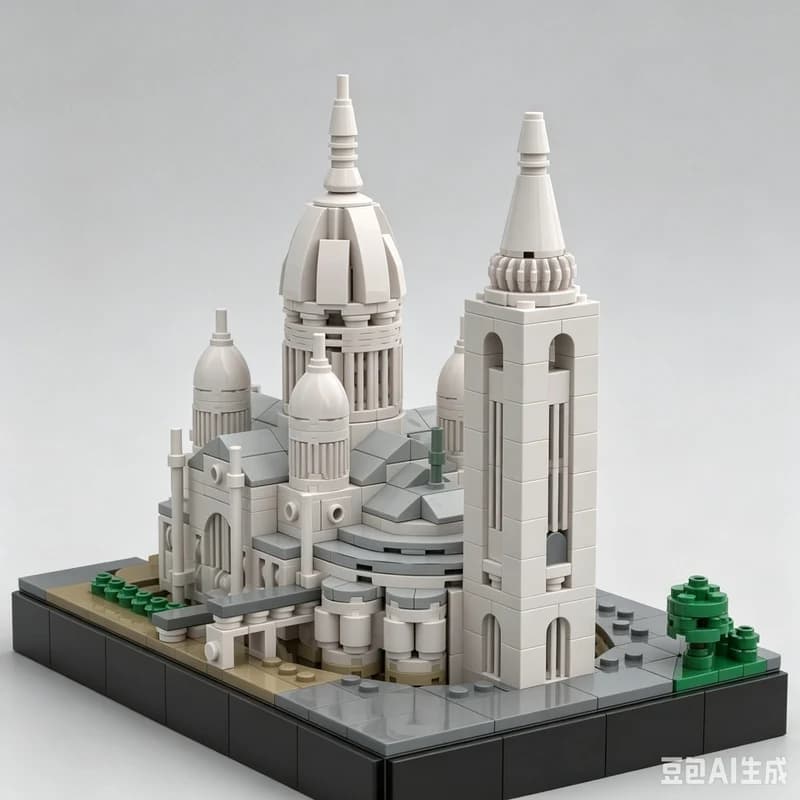 1120 pièces - Modèle de bâtiment médiéval - Cathédrale de Paris - Modèle de bâtiment emblématique - 