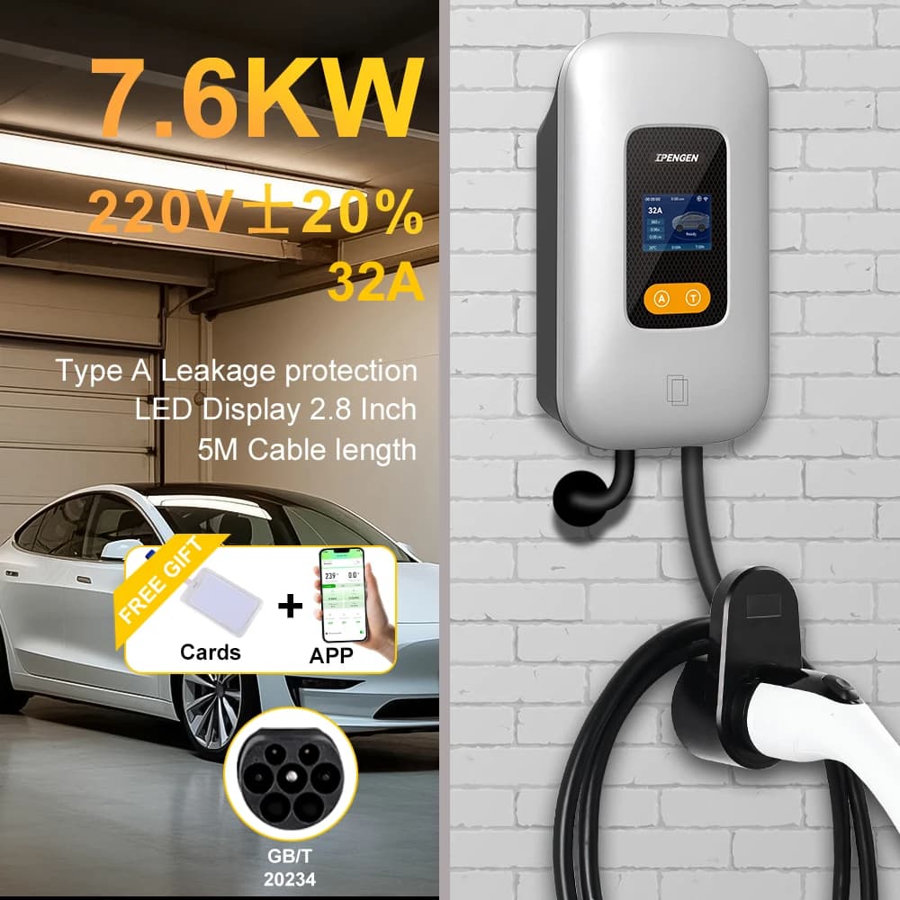 IPENGEN EV Station de charge GBT 22KW 32A 3 phases chargeur de voiture de véhicule électrique 7KW 11