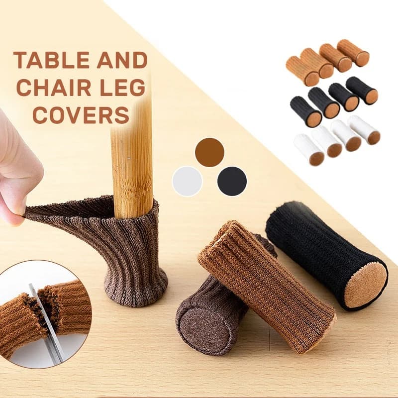 24 chaussettes multicolores tricotées pour pieds de chaise, antidérapantes, protège-sol pour meubles